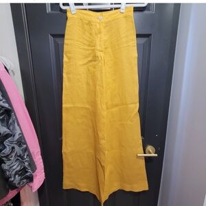 Pepitos Yellow Wide-Leg Pants